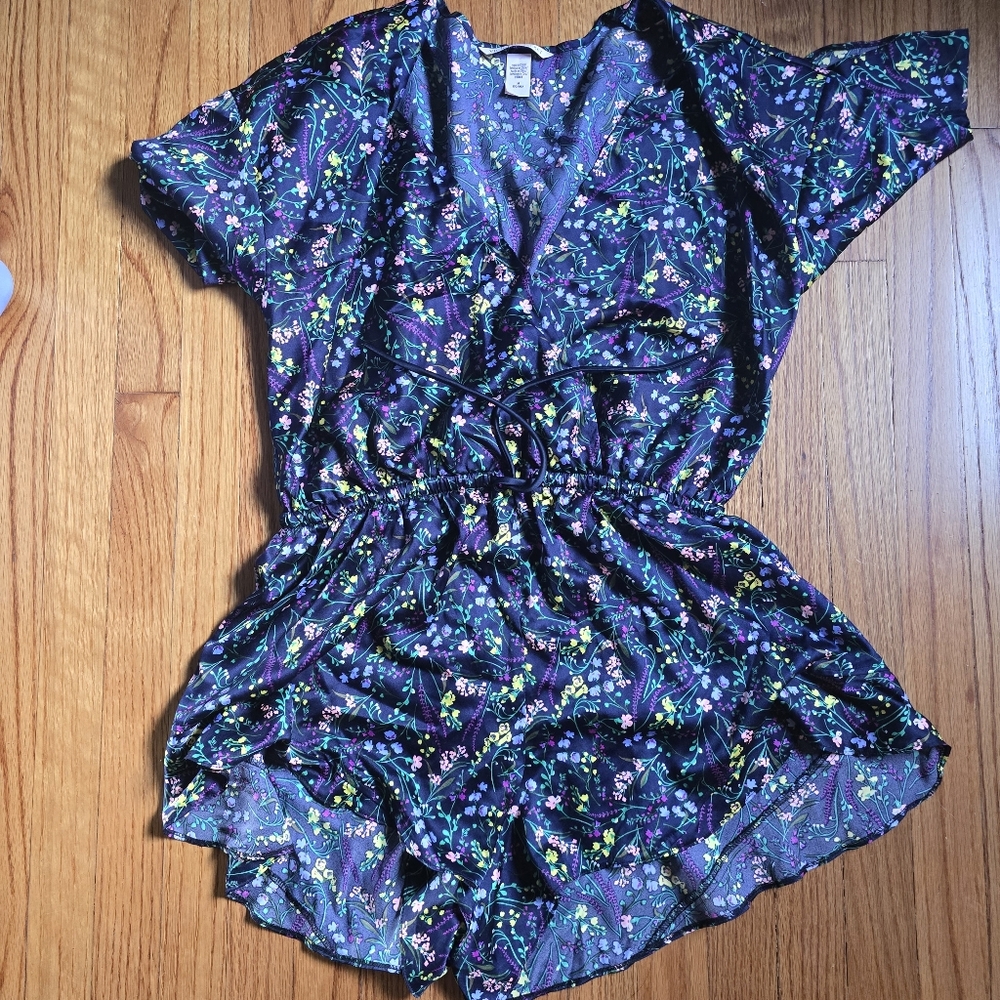 Victoria's Secret Navy Floral Romper